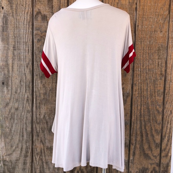 SOLD Judith March Rowdy Varsity Tunic Tee Shirt - Picture 4 of 7